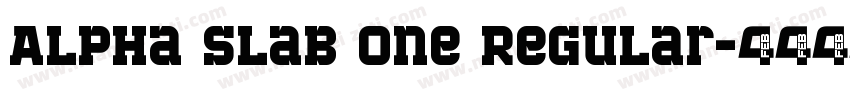 Alpha Slab One Regular字体转换